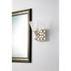 Star 1 Light 6 inch Silver leaf Bath Light Wall Light in Silver Leaf with Antique 